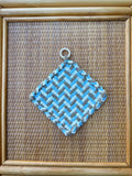 powder blue, pewter, white